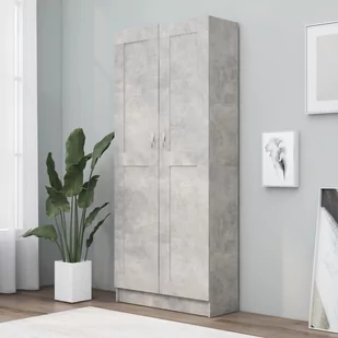 VidaXL Szafka na książki, szarość betonu, 82,5x30,5x185,5 cm, płyta 802736 VidaXL - Regały - miniaturka - grafika 1