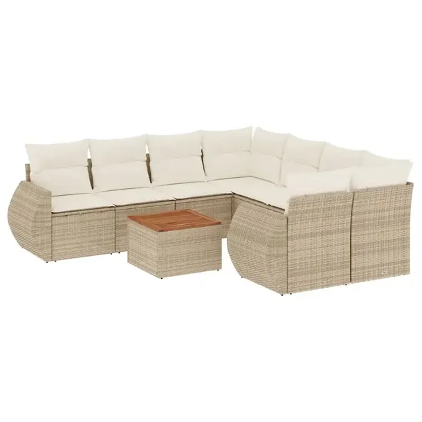 Zestaw mebli ogrodowych modułowych beżowych rattan PE 62 x 62 x 69 cm