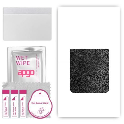 folia naklejka skórka strukturalna na TYŁ do Motorola Razr+ Plus 2023 - Skóra Czarna - apgo SKINS