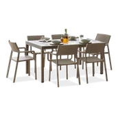 Meble ogrodowe - Zestaw ogrodowy Nardi TRILL/RIO - 6/140 Tortora - miniaturka - grafika 1