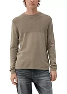 Bluzy męskie - Q/S by s.Oliver Bluza męska, brązowa, XXL, brązowy, XXL - miniaturka - grafika 1