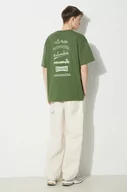 Koszulki męskie - Columbia t-shirt Burnt Lake męski kolor zielony z nadrukiem 2071711 - miniaturka - grafika 1