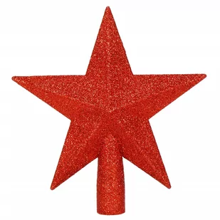 Czubek na choinkę 15 cm szpic, gwiazda czerwona - Bombki - miniaturka - grafika 1
