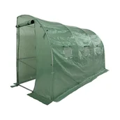 Szklarnie ogrodowe - Tunel Szklarniowy przyścienny 3x1,5m PREMIUM 4,5 m2 Zielony - miniaturka - grafika 1