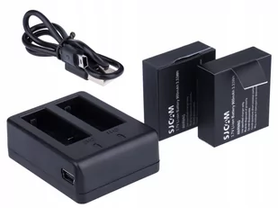 Ładowarka podwójna SJCAM +2x Bateria SJ4000 SJ5000 - Baterie i akcesoria - miniaturka - grafika 1