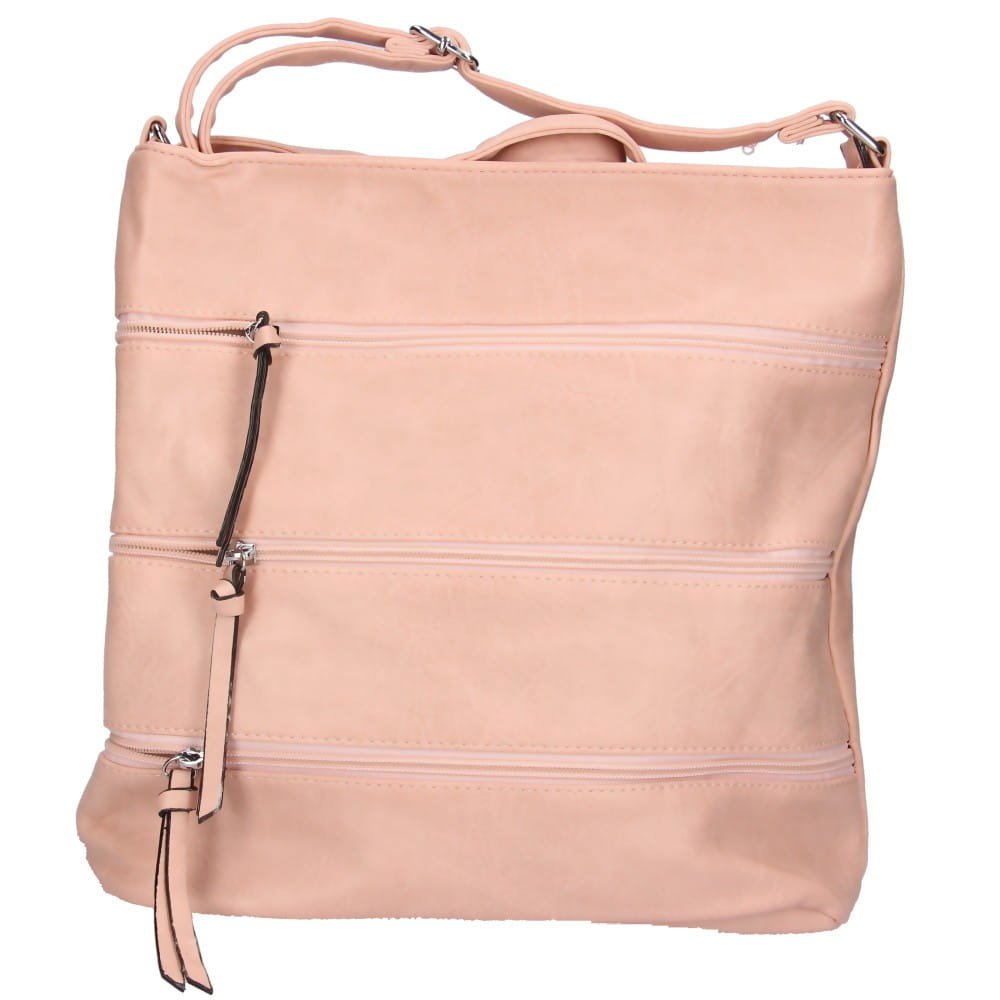Torebka Damska listonoszka duża pastelowy róż