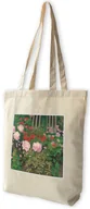 Torby i wózki na zakupy - Torba z naszywką Kwitnące kwiaty na ogrodzeniu ogrodu Koloman Moser - miniaturka - grafika 1
