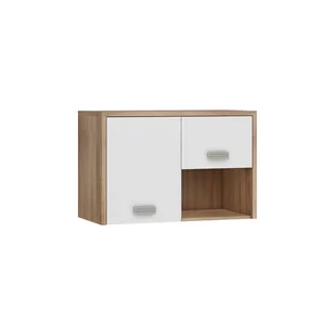 Szafka Wisząca KIT-14 Kitty MebloCross Craft Biały / Grafit Mat - Szafki do salonu - miniaturka - grafika 1