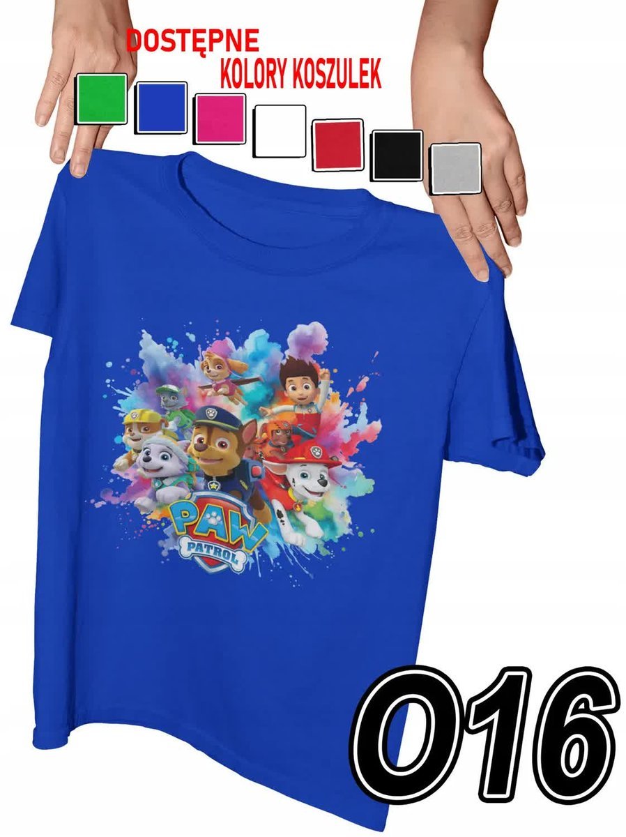 Koszulka Dziecięca Z Nadrukiem Psi Patrol Bajki Pieski Różne - L 146-152