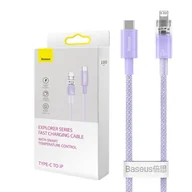 Kable - Kabel szybko ładujący Baseus USB-C do Lightning  Explorer Series 1m, 20W (fioletowy) - miniaturka - grafika 1