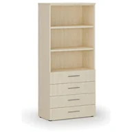 Szafy biurowe - Szafa biurowa z szufladami PRIMO WOOD, 1781 x 800 x 420 mm, brzoza - miniaturka - grafika 1