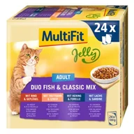 Mokra karma dla kotów - MultiFit Adult Jelly Duo Fish & Classic Mix Zestaw mieszany 24x100 g - miniaturka - grafika 1