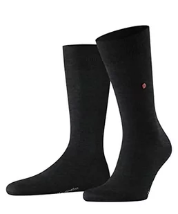 Burlington Mężczyźni Skarpety Lord M SO Organiczna Bawełna z wzorem 1 Para, Szary (Oil Melange 3986), 40-46 - Skarpetki męskie - miniaturka - grafika 1