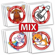 Akcesoria motoryzacyjne - Naklejki Karny k*tas, łoś, kot jednorożec 50 Szt Idealne dla dzieci! - miniaturka - grafika 1