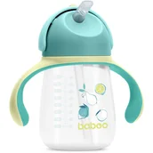 Kubki dla dzieci - Baboo Cup with Silicone Straw kubek ze słomką Lagoon Fiesta 9m+ 260 ml - miniaturka - grafika 1