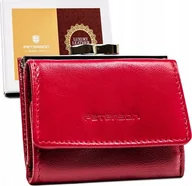 Portfele - Peterson Mały, Skórzany Portfel Damski Na Zatrzask I Bigiel - miniaturka - grafika 1