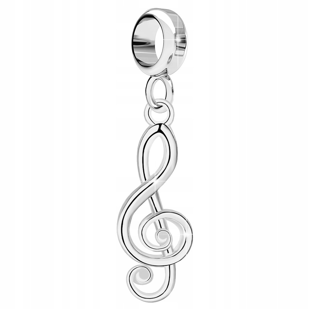 Charms Srebrny z Kluczem Wiolinowym Klucz Wiolinowy Nuta Nutka SREBRO 925