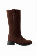 Kozaki damskie - Krótkie Kozaki Skórzane (7228) - miniaturka - grafika 1