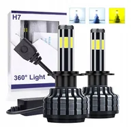 Żarówki samochodowe - Zestaw Żarówek H7 Śnieżnobiałe Do Samochodu Żarówki LED - miniaturka - grafika 1