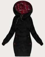 Bluzy damskie - Długa bluza damska czarna (AMG-738/1) - LHD - miniaturka - grafika 1