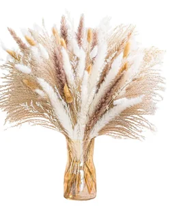 Trawa pampasowa sztuczna bukiet 72szt trzcina brązowa dekoracyjna pióra - Sztuczne kwiaty - miniaturka - grafika 1