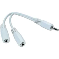 Złącza, przejściówki, adaptery - Impakt ADAPTER JACK STEREO(M)->JACK STEREO (F) X2 10CM - miniaturka - grafika 1