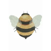 Dywany dla dzieci - Żółty bawełniany dywan dziecięcy tkany ręcznie odpowiedni do prania 115x150 cm Bee – Lorena Canals - miniaturka - grafika 1