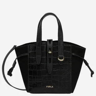 Torba shopper damska skórzana Furla Net Czarna (8050597394114) - Torebki damskie - miniaturka - grafika 1