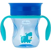 Kubki dla dzieci - Chicco Kubek 360° do nauki samodzielnego picia 200 ml : Kolor - Niebieski - miniaturka - grafika 1