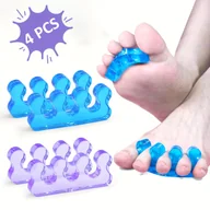 Akcesoria do paznokci - TEMU 4 szt. Separatory palców do pedicure, miękkie żelowe pedicure spacery palców do separacji paznokci lub aplikacji lakieru do paznokci, łatwe - miniaturka - grafika 1