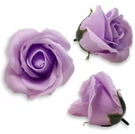 Sztuczne kwiaty - RÓŻA MYDLANA W KOLORZE JASNYM FIOLETOWYM - miniaturka - grafika 1