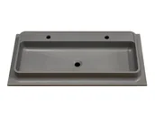 Umywalki - Umywalka nablatowa, prostokątna, szara, 100 x 50 cm - miniaturka - grafika 1
