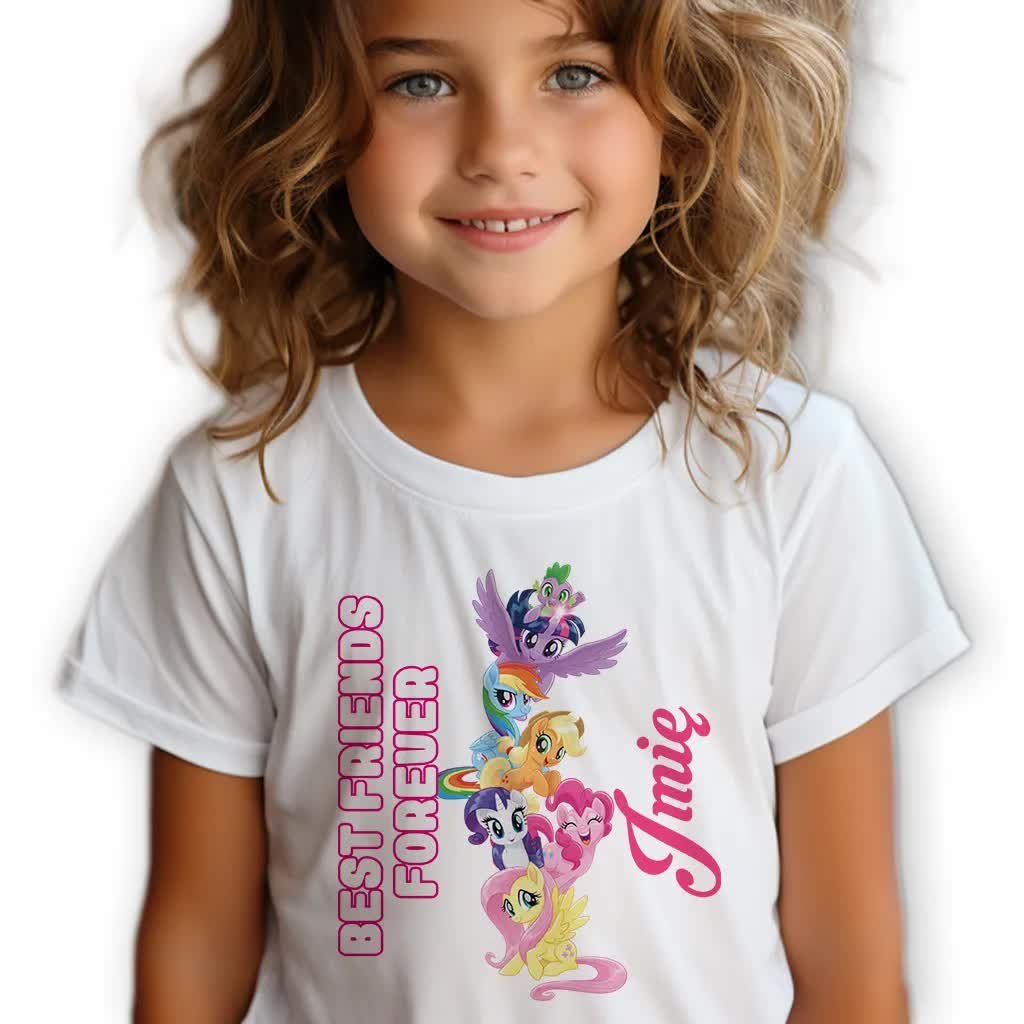 Koszulka Junior BEST FRIENDS FOREVER *TWOJE IMIĘ* Rozmiar 146 - 152 cm WZ