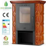 Piece wolnostojące - FLAMA Piec kominek kaflowy koza ELDUR honey ECO Design 2022 - miniaturka - grafika 1