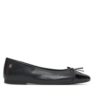 Baleriny - Baleriny Tommy Hilfiger Patent Toe-Cap FW0FW08830 Czarny - miniaturka - grafika 1