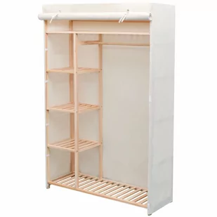 vidaXL Szafa z drewna sosnowego i tkaniny, 110 x 40 170 cm vidaXL - Szafy - miniaturka - grafika 1