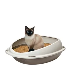 Lennox Koty i rozmiar kotów i WC sedes zwierząt "owalna" 2 rozmiary z obwódką z Anti brud - Kuwety dla kotów - miniaturka - grafika 1