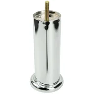Meble modułowe i akcesoria - Noga meblowa Prosta okrągła srebrny chrom wysokość 15 cm - miniaturka - grafika 1