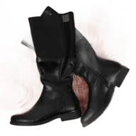 Kozaki damskie - Kozaki zimowe Sergio Leone W SK350 czarne - miniaturka - grafika 1