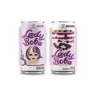 Napoje gazowane - Madam Hong Napój Lady Boba Buuble Milk Tea Taro 315ml - miniaturka - grafika 1
