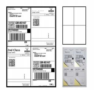 Etykiety samoprzylepne 105x148mm 100 arkuszy A4 - Etykiety do drukarek - miniaturka - grafika 1