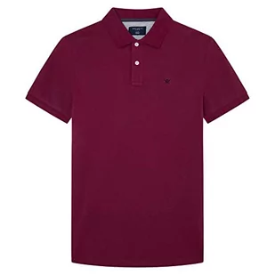 Hackett London Męska koszulka polo Slim FIT z logo, fioletowa (jagodowa), S, Fioletowy (jagodowy), S - Koszulki męskie - miniaturka - grafika 1