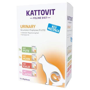 Pakiet mieszany Kattovit Urinary, saszetki, 12 x 85 g, karma mokra dla kota - Mokra karma dla kotów - miniaturka - grafika 1