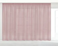 Firany - Spod Igły i Nitki, Pudrowa Firana Woalowa Z Kryształkami Na Taśmie CRYSTAL, 300x250 cm - miniaturka - grafika 1
