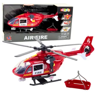Helikopter Straży Pożarnej Hak Nosze Światła Dźwięki 1:12 - Samoloty i helikoptery - miniaturka - grafika 1
