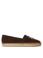 Espadryle damskie - Tory Burch Espadryle Eleanor Espadrille 169623 Brązowy - miniaturka - grafika 1