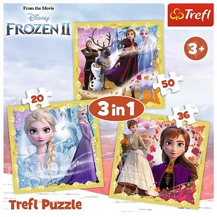 Trefl Puzzle 3w1 Moc Anny i Elsy - Puzzle - miniaturka - grafika 1