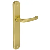 Klamki - Klamka do drzwi wewnętrznych z długim szyldzie Maja Złota - miniaturka - grafika 1