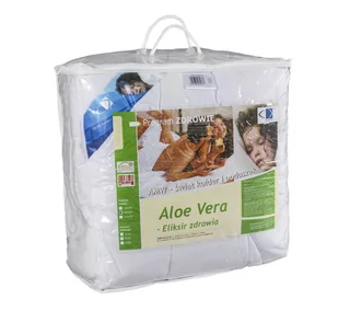 Kołdra antyalergiczna 200x220 Aloe Vera 1,40 kg 100% bawełna wykończona substancją Aloe Vera AMW - Kołdry - miniaturka - grafika 1