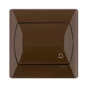 Gniazdka elektryczne - Berker zwierny Ospel Akcent dzwonek brązowy - miniaturka - grafika 1